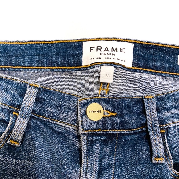 FRAME Le High Skinny Crop Jean with Raw Hem - Picture 5 of 6